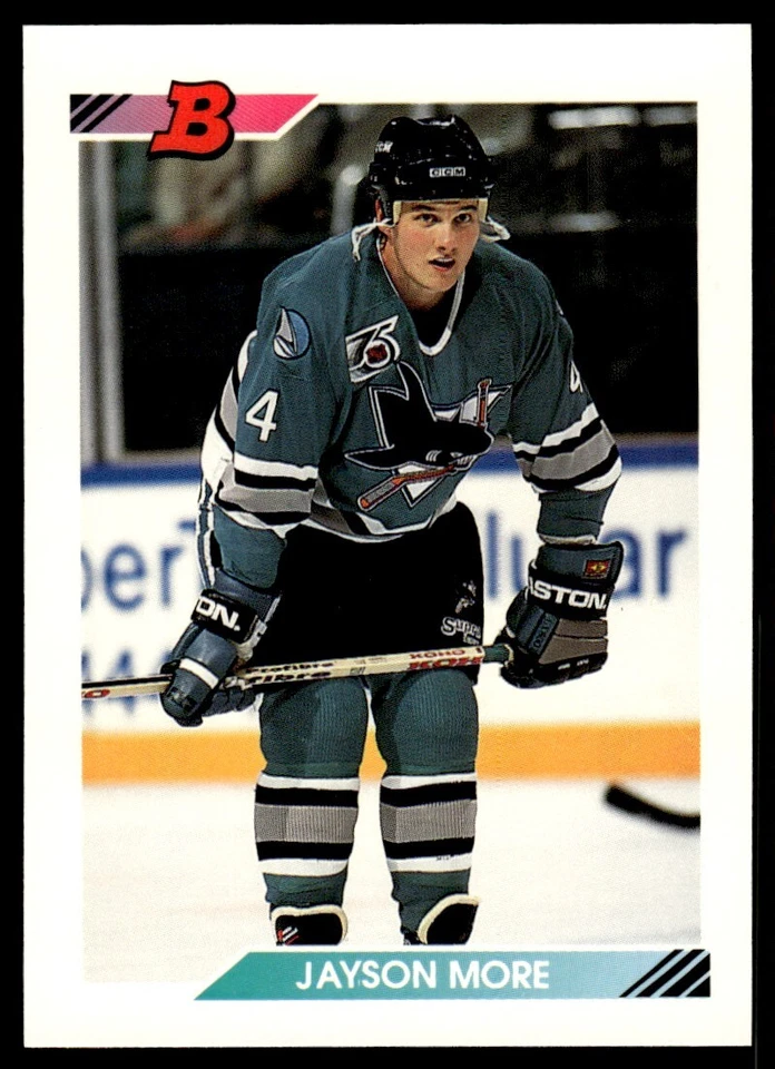 1992 Bowman #388 Jay More - San Jose Sharks - Image 1 of 2