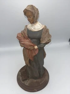 1988 Cairn TOM CLARK Figurine ELEANOR and VIRGINIA DARE 11" HAND SIGNED - Picture 1 of 4
