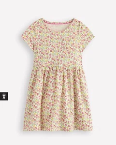 NWOT Mini Boden 5-6Y Multi Summer Flowerbed Heart Pocket Fun Jersey Dress - Picture 1 of 4