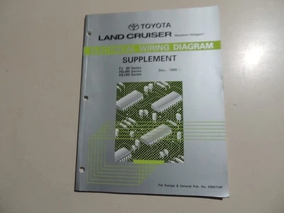 12.1990 Werkstatthandbuch Schaltpläne Erg. Toyota Land Cruiser J8 FJ HDJ HZJ 80 - Bild 1 von 4