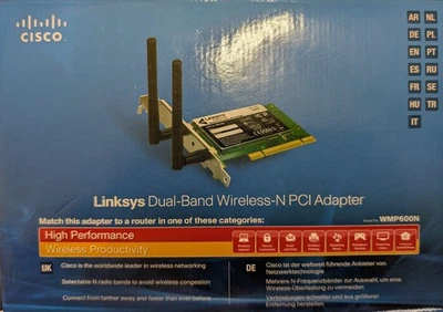 Linksys WMP600N Wireless-N PCI Adapter mit Dual-Band 2.4 GHz + 5 GHz - Bild 1 von 3