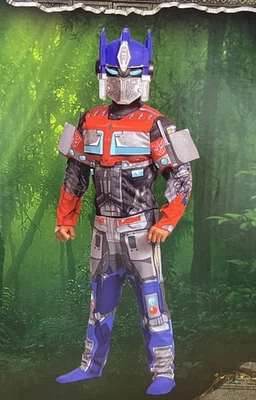 Transformers Optimus Prime Boys Costume S (6/7) – Muscle Jumpsuit & Mask New - Image 1 of 3