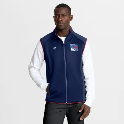 Men's Fanatics Navy New York Rangers Authentic Pro Rink Full-Zip Vest - Image 1 of 4
