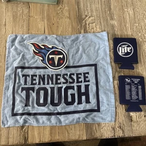 Titans 'Tennessee Tough' Rally Towel Titan Blue NFL 2002 Miller Lite koozies g4 - Picture 1 of 10