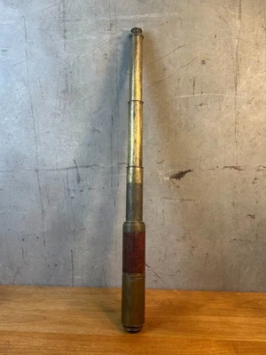 Antique Brass Telescope Spyglass 3-Draw Marine Nautical Instrument - Image 1 of 4