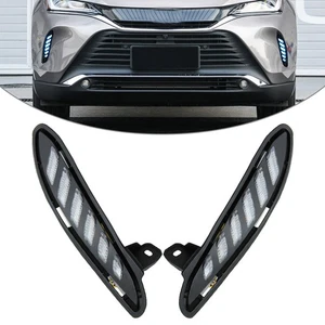 Fit Toyota Venza HARRIER 2021-22 LED Daytime Running Driving Light W/Turn Signal - Picture 1 of 12