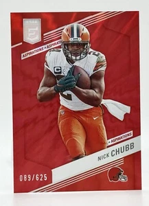 2023 Elite Red Explosion Aspirations #82 Nick Chubb 89/625 Cleveland Browns - Picture 1 of 2