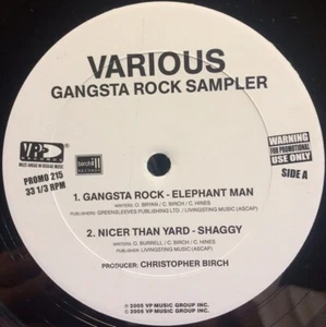 Reggae GANGSTA ROCK SAMPLER 2006 USA PROMO Only 12" SHAGGY Elephant Man NM - Picture 1 of 2