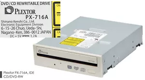 IDE 40-Pin DVD Burner Plextor PX-716A CD-ROM CD-RW DVD-ROM DVD-RW Light Gray PX3 - Picture 1 of 3