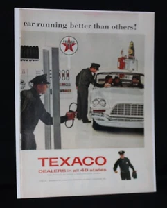 1958 Vintage Life Magazine Ad  / Print Advertising Texaco Two Page Ad - Picture 1 of 2