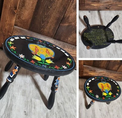 老式中世纪手绘婚礼仪式演示脚凳瑞典语 — 第 1/4 张图片