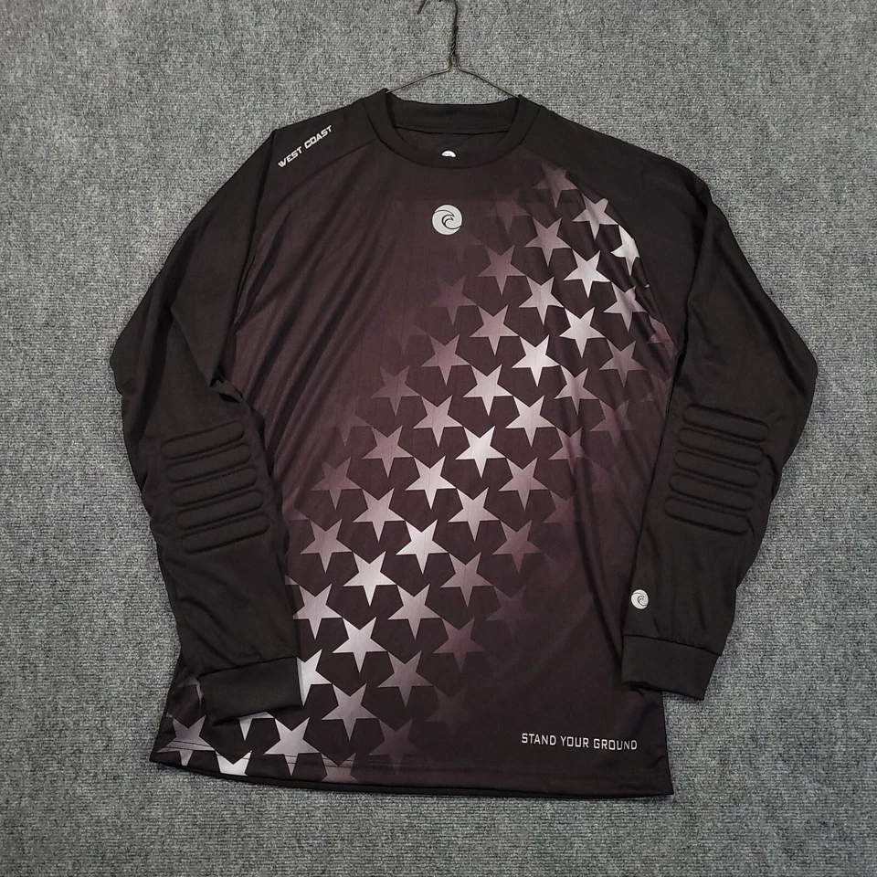 Camiseta interior acolchada West Coast Goalkeeping negra talla grande Stand Your Ground Foto 1 de 4