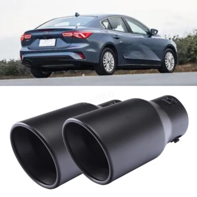 2PCS For Ford Focus RT Car Exhaust Pipe Tip Rear Tail Throat Muffler Stainless Foto 1 de 4