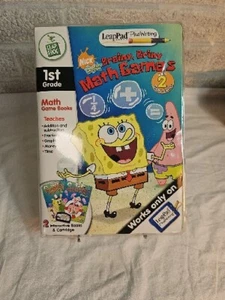Leap Pad Plus Writing Nick Brainy Briny Math Games SpongeBob TWO Books - Picture 1 of 3