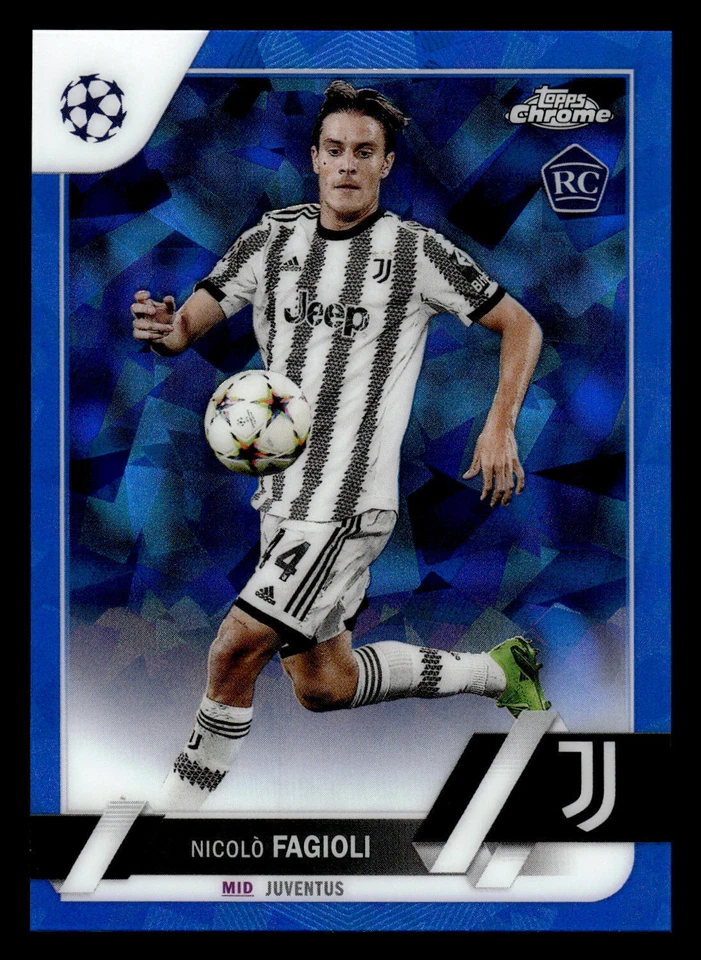 2022-23 Topps Chrome Sapphire UEFA Nicolo Fagioli RC Rookie #53 - Image 1 of 2