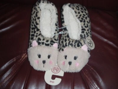 SO PANTUFLAS SUAVES GATO NIÑA TALLA GRANDE 9/10 NIÑAS/MUJERES NUEVAS CON ETIQUETA Foto 1 de 2