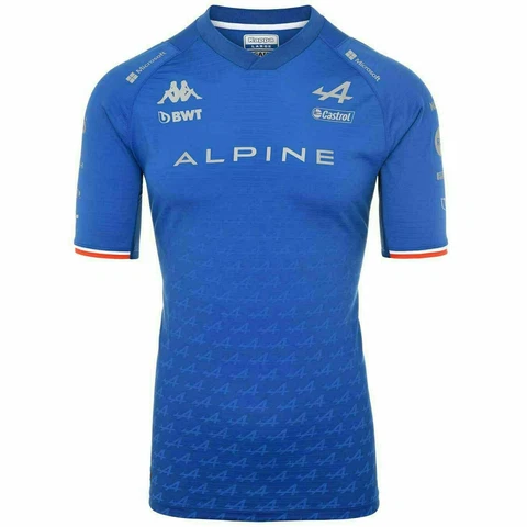 Alpine Racing F1 2022 Men's Team Fernando Alonso T-Shirt - Blue Cover
