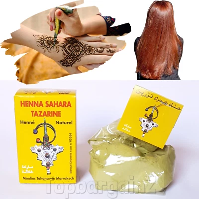 Pure Henna Powder Organic Moroccan Red Henne Natural Hair Colour Dye Mehndi 100g - Image 1 of 4