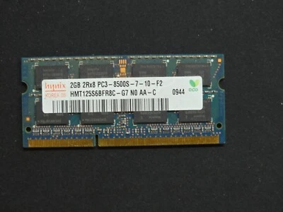 SODIMM RAM 2GB DDR3 PC3 Hynix 2Rx8 PC3-8500S9 HMT125S6BFR8C-G7 N0 AA-C - Immagine 1 di 2