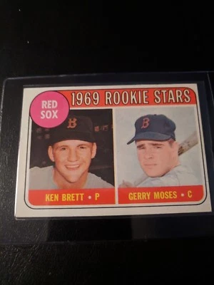1969 TOPPS SET BREAK #476 RED SOX ROOKIE STARS - KEN BRETT & GERRY MOSES - Image 1 of 2