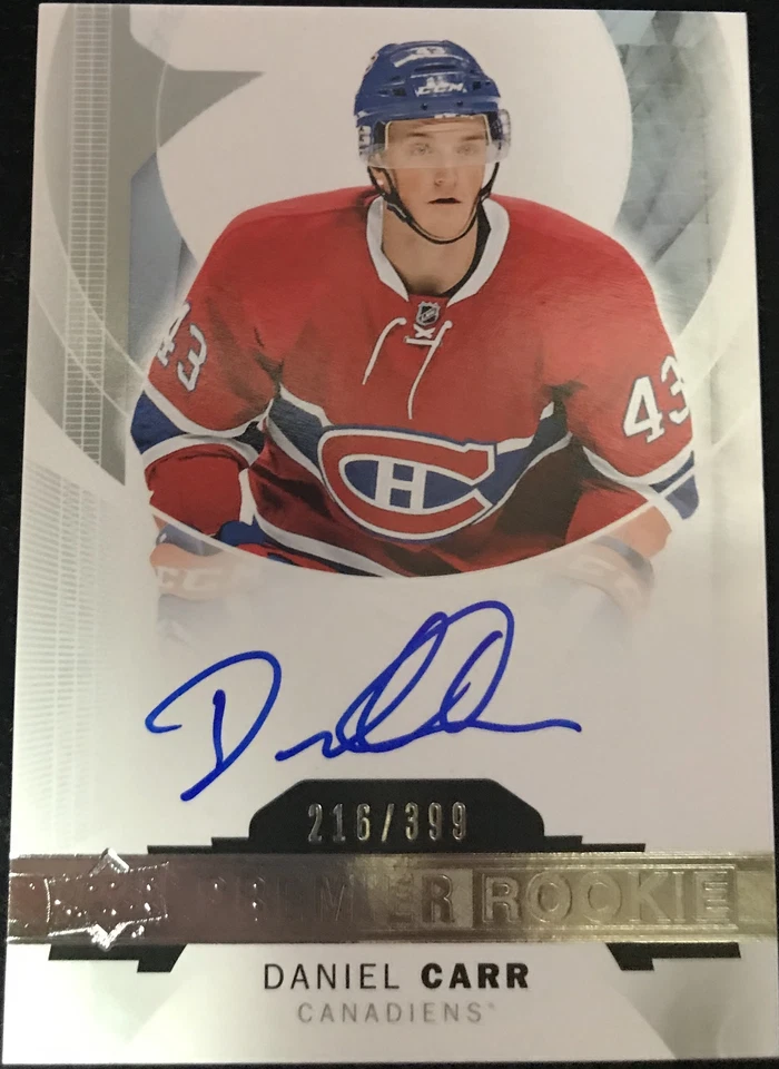 2015-16 Upper Deck Premier #67 Daniel Carr RC Auto /399 - NM-MT - Image 1 of 1