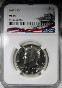 1989-P Kennedy Half Dollar NGC MS66 US MINT OSR LABEL - Picture 1 of 2