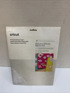 Cricut Printable White Sticker Paper 8.5"X11" Package of 8 Sheets - Picture 1 of 2