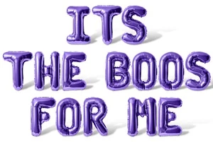 ITS THE BOOS FOR ME Letter Balloon Banner - Halloween Party Supply Decorations - Picture 1 of 55