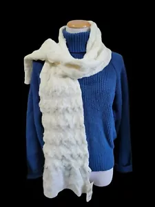 NWT Collection 18 Ivory Scarf 8x78" Women's Stretchy Nylon Blend MSRP $48 - Picture 1 of 5