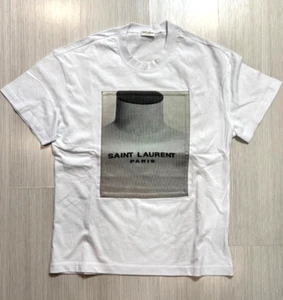 Yves Saint Laurent White Mens T-Shirt Size S - Picture 1 of 2