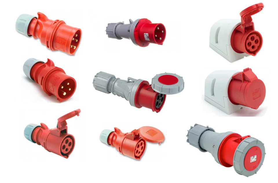 PCE CEE Stecker Kupplung Steckdose Starkstrom Drehstrom 4P 5P 16A 32A 400V