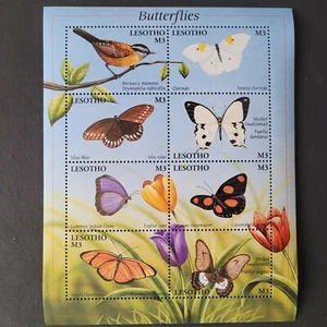 Lesotho 2001 / Butterflies from Around the World / 8v minisheet MNH* - Picture 1 of 1