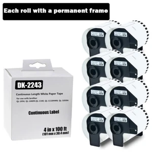 8Roll DK-2243 Compatible for Brother QL-1060N 102mmx30.48m Ebay Postage Label - Picture 1 of 10