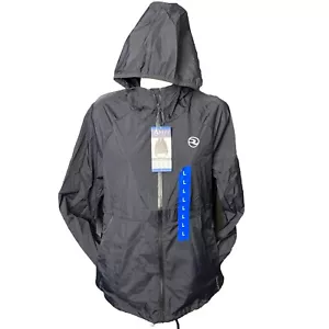 Reel Life Womens Mesh Lined Hooded Lined Ladies Windbreaker Black L Large - Picture 1 of 12