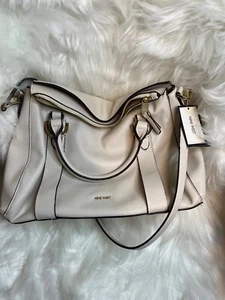 Nine West Milk color big Handbag crossbody bag w/ 3 sections and magnetic flap - Picture 1 of 9
