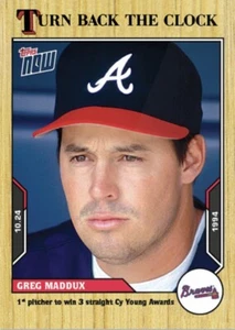 Topps Now Turn Back The Clock 2021 Atlanta Braves Greg Maddux #207 - Imagen 1 de 1