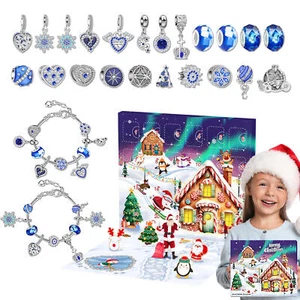 Christmas Advent Calendar Bracelets 2024 For Girls Girls Kids Crafting excellent - Picture 1 of 5