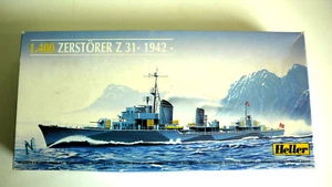 KIT HELLER ANCIEN ZERSTORER Z 31 - 1942 1/400ème COMPLET BON ÉTAT REF 81010 - Imagen 1 de 9