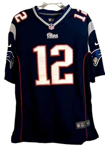 Tom Brady #12 New England Patriots VTG Nike NFL On Field Jersey Mens Blue 2XL - Picture 1 of 18