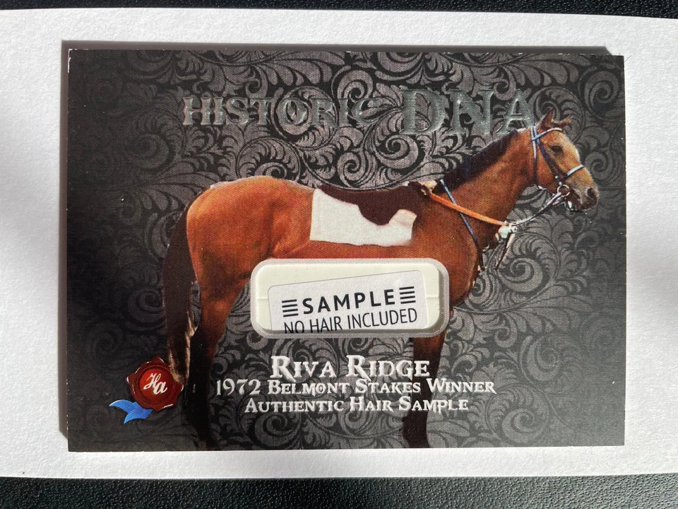 Riva Ridge 2020 Historic Autographs DNA Sample Card RARE HA Belmont Stakes Hair - Image 1 of 2