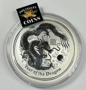 2012 Australia Year of the Dragon 10 Oz .9999 Silver Coin - NEW FROM THE MINT!! - Picture 1 of 4
