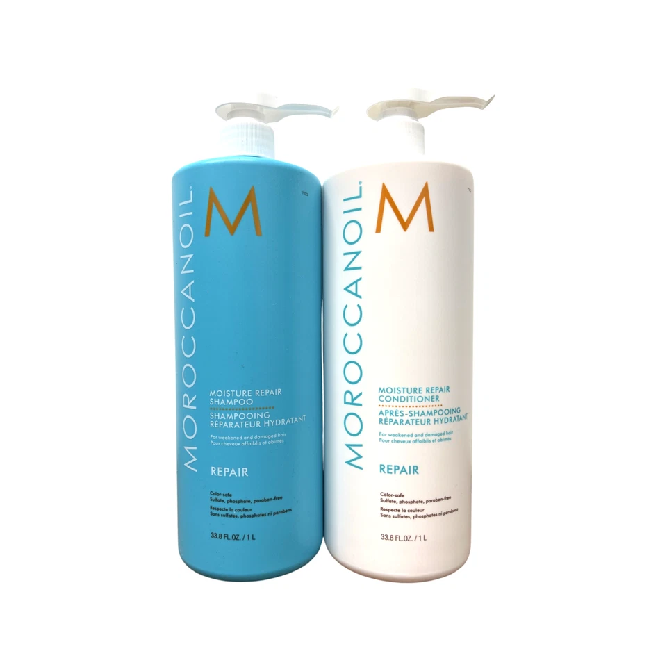 Moroccanoil MOISTURE REPAIR Shampoo & Conditioner Duo Set 33.8 oz / 1 liter each - Image 1 of 1