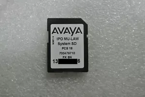 AVAYA IPO MU-LAW PCS18 SYSTEM SD Card Avaya IP 500 V2 700479710 - Picture 1 of 2