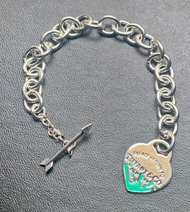 Ladies Please Return To Tiffany & Co Heart Tag Toggle Bracelet 925 - Picture 1 of 3