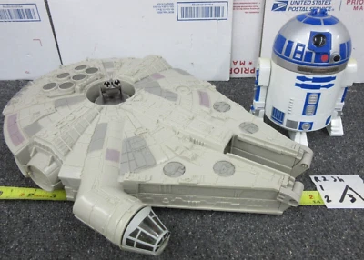 LOT of 2 Galoob Micro Machines STAR WARS R2 D2 & Millenium Falcon Playsets - Image 1 of 4