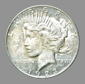 1923-S PEACE SILVER DOLLAR $1 SAN FRANCISCO MINT 90% SILVER EXCELLENT TONE COIN - Picture 1 of 2