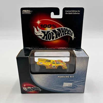 100% Hot Wheels Collectibles Racing Yellow Porsche 917 Black Box Black Box A - Image 1 of 4