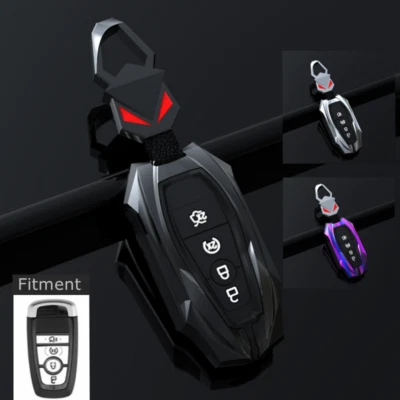 Zinc Alloy Silicone Car Key Fob Case Cover For Ford Mustang Mondeo Edge Lincoln - Изображение 1 из 4