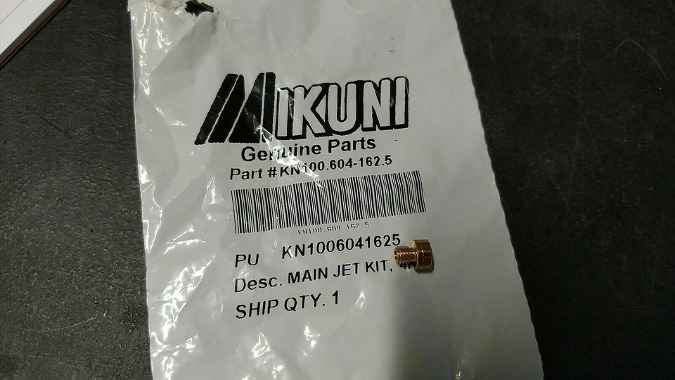 kn100.604-162.5 MainJets For Mikini Smoothbore Mikuni KN100.604-162.5 - Image 1 of 1