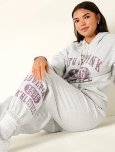 EUC S/P Women's Victoria Secret PINK Fleece Baggy Campus Hoodie And Sweatpants - Picture 1 of 14